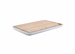 Kuchyňské prkénko Pebbly, NBA098, bambus, velikost M, 35 x 25 x 1,7 cm, drážka na okraji