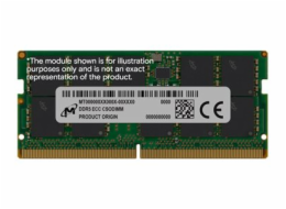 Micron - DDR5 - modul - 16 GB - SO-DIMM 262 pinů - 3200 MHz / PC5-51200 - CL52 - nastaveno na taktování - ECC