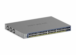NETGEAR Smart S3300-52X - V3 - přepínač - L3 Lite - inteligentní - 48 x 10/100/1000 + 4 x SFP+ - desktop, Lze montovat do rozvaděče (380 W) - pro P/N: AXM764-10000S, AXM765-10000S, G728TXPAV-10000S, G