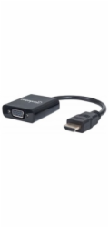 MANHATTAN převodník z HDMI na VGA (HDMI Male to VGA Female, black, Polybag)