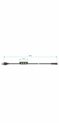 CONNECT IT Magnetický kabel PowerLink 3v1, USB-C / Lightning / MicroUSB, 2m, černá