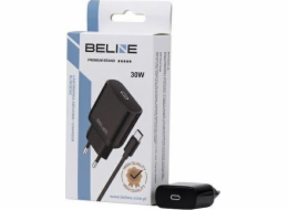 Beline 30W GaN USB-C nástěnná nabíječka + USB-C kabel, černý
