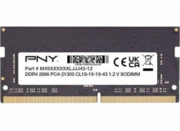 PNY Paměť notebooku 8GB DDR4 2666MHz 21300 MN8GSD42666-SI BULK
