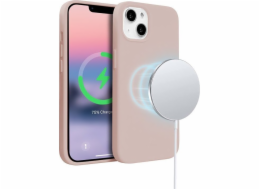 CRONG Barevný magnetický kryt iPhone 14 / iPhone 13 MagSafe pískově růžový