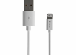 Natec Lightning (M)->USB-A(M) Kabel 2m MFI Prati White