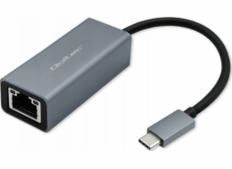 Qoltec Ethernetový adaptér USB-C na RJ45 | 1000 Mbps | Hliníkové pouzdro