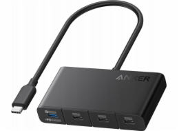 Anker Hub 4v1 10Gbps USB-C černý