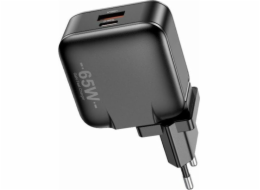 AWEI GaN 65W USB+USB-C EU+US nástěnná nabíječka