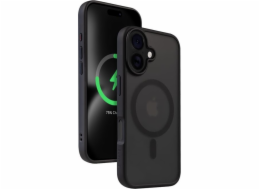 CRONG Kryt MagSafe Hybrid Frost MAG pro iPhone 16 (černý)