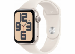 Apple Watch SE GPS, hliníkové pouzdro Moonlight 44 mm se sportovním páskem Moonlight - velikost M/L