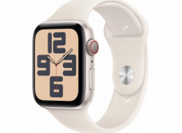 Apple Watch SE GPS + Cellular, 44mm hliníkové pouzdro Moonlight se sportovním páskem Moonlight – velikost M/L
