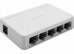 Qoltec SWITCH síťový přepínač 5 x RJ45 portů | 1000 Mbps | Rychlý Ethernet | LAN