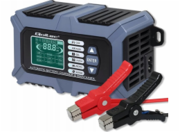 Qoltec Inteligentní mikroprocesorová nabíječka s testerem baterií a funkcí opravy 12V | 6A | LCD | Nabíječka baterií AGM LiFePO4 GEL