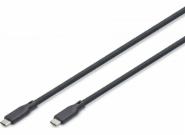 Digitus Silikonový propojovací kabel USB-C – USB-C, USB 4 Gen3 40G 8K 240W, 0,5 m černý