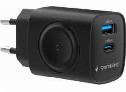 Gembird Nabíječka USB-A USB-C 20W PowerDelivery Quick Charge 3.0, černá