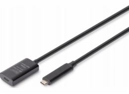 Digitus Aktivní prodlužovací kabel USB-C – USB-C, USB 3.2 Gen2, 10 Gb/s, 5 m