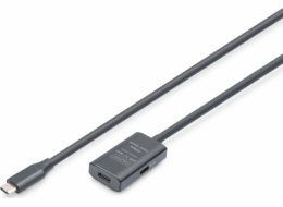 Digitus Aktivní prodlužovací kabel USB-C – USB-C, USB 3.2 Gen1, 5 Gb/s, 5 m