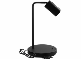 Maclean Stolní lampa GU10, s vypínačem MCE370 B černá, kulatá