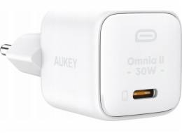 AUKEY PA-B1L Bílá Omnia II Mini nástěnná nabíječka 1xUSB-C PowerDelivery 30W 5A