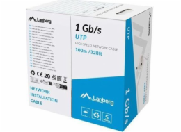 Lanberg LAN kabel UTP 1GB/S CCA drát 100m šedý
