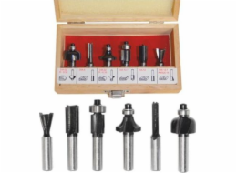 Řezačky na dřevo AWTools, sada 6 kusů, stopka 8 mm (AW40512)