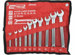 AWTools SADA OTEVŘENÝCH KLÍČŮ 10ks/6mm-19mm