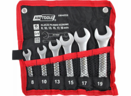 AWTools SADA KRÁTKÝCH OTEVŘENÝCH KLÍČŮ 6ks. /8mm-19mm/ (8,10,13,15,17,19mm)