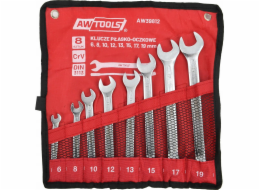 AWTools SADA OTEVŘENÝCH KLÍČŮ 8ks/6mm-19mm