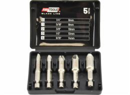 AWTools SADA VYSAVAČŮ PRO PORUCHÉ ŠROUBY / MATICE 5 ks. BLACKLINE