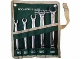 AWTools ROCKFORCE POLOOTEVŘENÝ PLOCHÝ KLÍČ sada 5ks 8-19mm