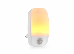 NEDIS LED noční světlo do zásuvky/ pohybový senzor/ 0.55 W/ 11 lm/ teplá bílá