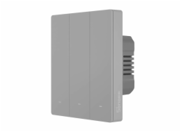 Chytrý WiFi nástěnný spínač SONOFF M5-3C-80 (3kanálový, pro rám, grafitový)