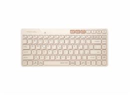 A4tech FStyler FBK26C AS, bezdrátová Dual mode Bluetooth+2,4G klávesnice, CZ, caffe latte