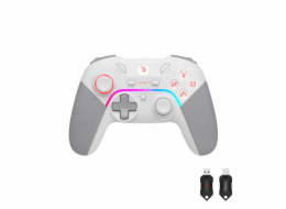 A4tech Bloody GPW70, gamepad, RGB, Dual mode 2,4G+USB, bílá