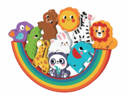 2Kids Toys Balanční puzzle se zvířátky 2 v 1