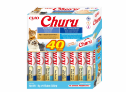 INABA Churu Variety box Tuna with seafood - pamlsek pro kočky - 40 x 14g