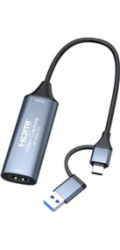 PREMIUMCORD HDMI capture/grabber pro záznam Video/Audio signálu do počítače s konektorem USB3.0 a USB-C