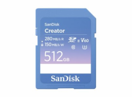 SanDisk Creator - Paměťová karta flash - 512 GB - Video Class V60 / UHS-II U3 / Class10 - SDXC UHS-II