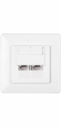 NETRACK 106-24 complete flush-mounted outlet 2xRJ45 8p8c UTP Cat6