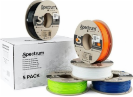 Spectrum Spectrum 3D vlákno, Premium PET-G, 1,75 mm, 5x250 g, 80748, mix Artic White, Deep Black, Lion Orange, Navy Blue, Lime Green