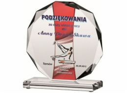 Victoria Sport Glass Trophy s barevným potiskem LuxorJet