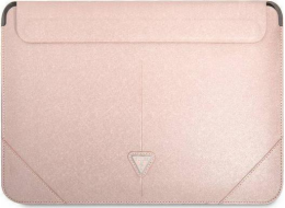 Guess Guess Sleeve GUCS14PSATLP 13/14 růžové pouzdro na tablet Saffiano Triangle Logo