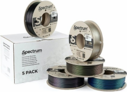 Spectrum Spectrum 3D vlákno, Premium PLA Essentials, 1,75 mm, 5x250 g, 80752, mix Wizard Indigo, Wizard Green, Wizard Charcoal, Caribbean B