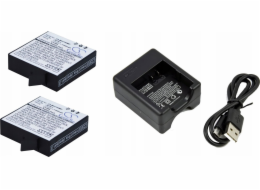 Cameron Sino Set 2x baterie + nabíječka pro Xiaomi Yi 2 4k