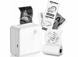 Phomemo Tiskárna štítků Phomemo M02 Pro Bluetooth termální tiskárna 300 dpi Na fotografie Samolepky Poznámky Štítky / bílá