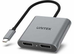 USB adaptér Unitek V1404A USB-C - HDMI x2 stříbrný (V1404A)