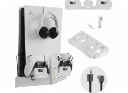 Držák na stěnu JYS + nabíječka 2 v 1 pro Sony PlayStation PS 5 / PS5 (PS5181)