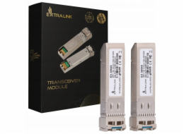 Extralink SFP+ 10G 2-balení | Modul SFP+ | 10Gbps LC/UPC 1310nm 10km single mode DOM vyhrazený pro HP/ARUBA