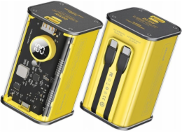 Powerbanka Wekome Powerbanka 20000 mAh Super rychlé nabíjení s vestavěným kabelem USB-C PD 20W & Lightning + USB-A QC3.0 22,5W