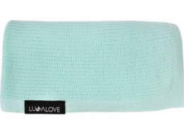 LullaLove Lehká, pletená deka - Mint mist 90x90 Mint Lullalove